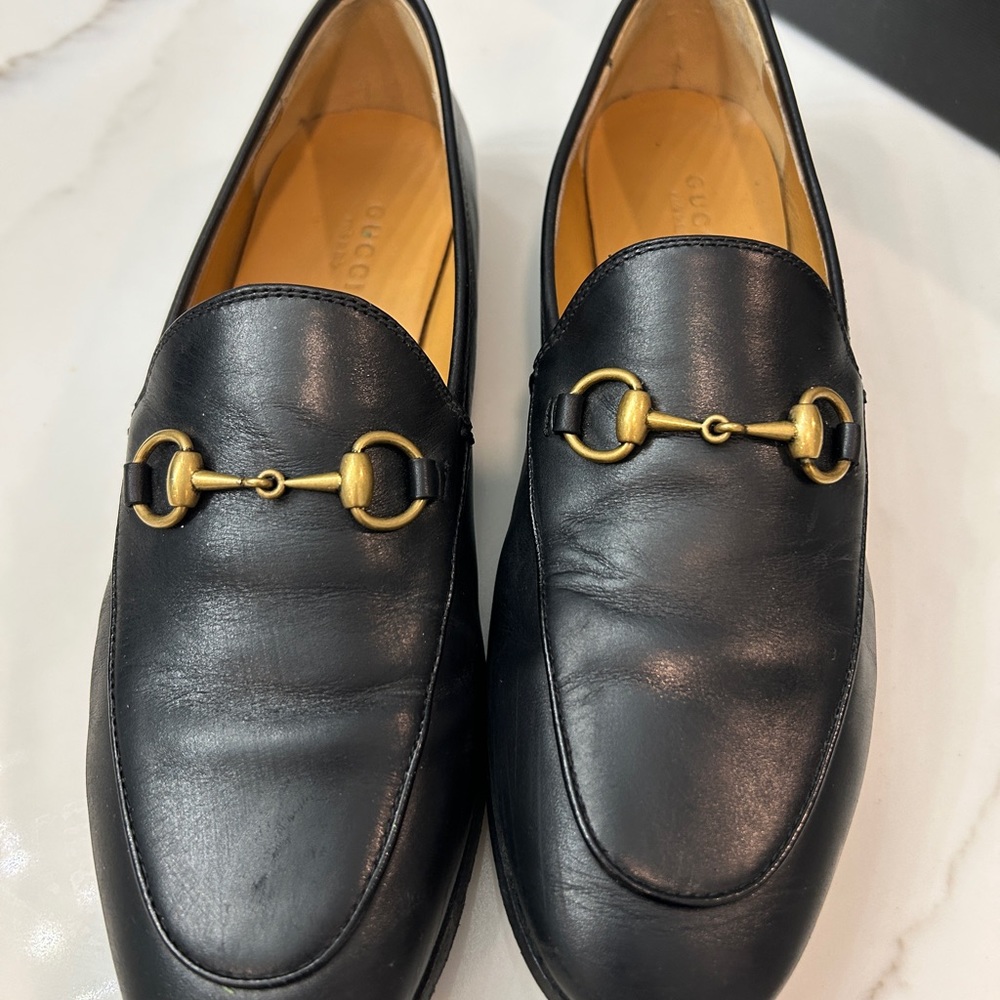 Gucci Jordaan Black Loafer size 37.5